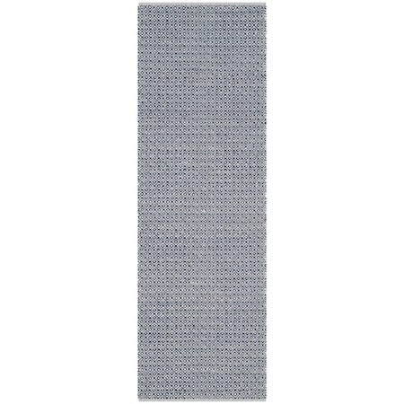 Safavieh 2 ft. 3 in. x 9 ft. Runner Montauk Hand Woven RugIvory & Navy MTK717H-29